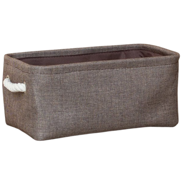 Premium Linen Storage Basket With Durable Rope Handles Stackable
