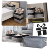 Premium Linen Storage Basket With Durable Rope Handles Stackable