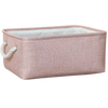 Premium Linen Storage Basket With Durable Rope Handles Stackable