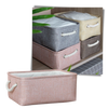 Premium Linen Storage Basket With Durable Rope Handles Stackable