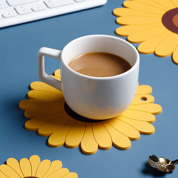Sunflower Shape Coffee Coaster
