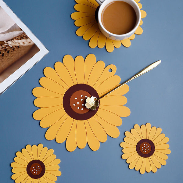 Sunflower Shape Coffee Coaster