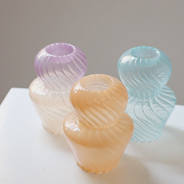 Swirl Glass Candle Holder & Vase