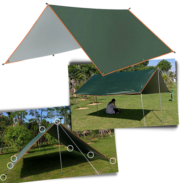 Lightweight Weatherproof Camping Tarp Shelter Kit for Quick Setup