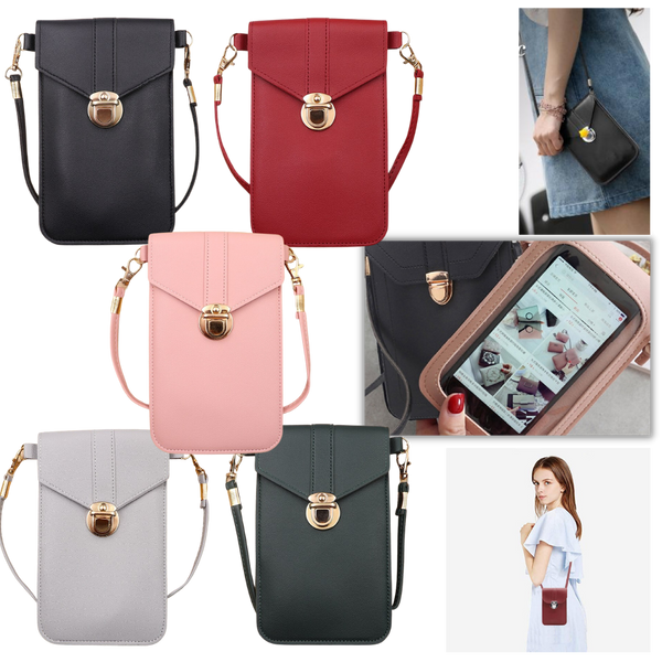 Touchscreen Phone Crossbody Bag With Secure Access And Pockets