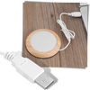 USB Wood Grain Cup Warmer With Even Heat To Keep Drinks Warm
