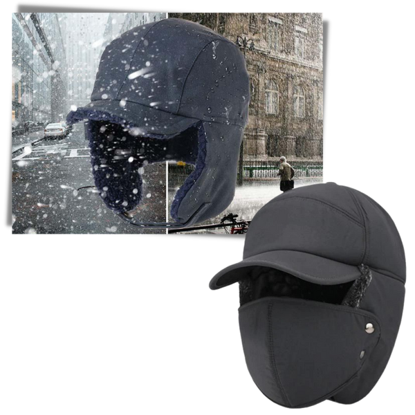 Unisex Windproof Face and Ear Protection Hat with Adjustable Fit