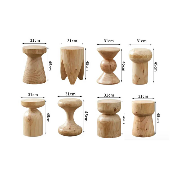 Handcrafted Premium Wood Stool For Rustic Home Accent Seating