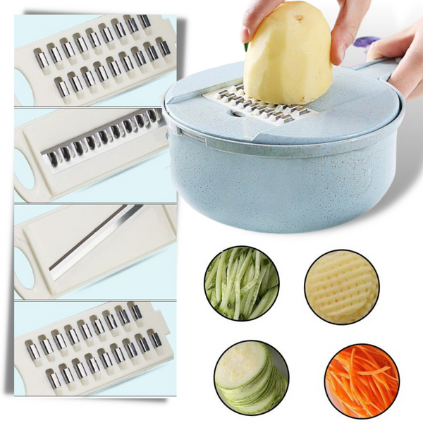 All In One Vegetable Slicer With Stainless Steel Blades