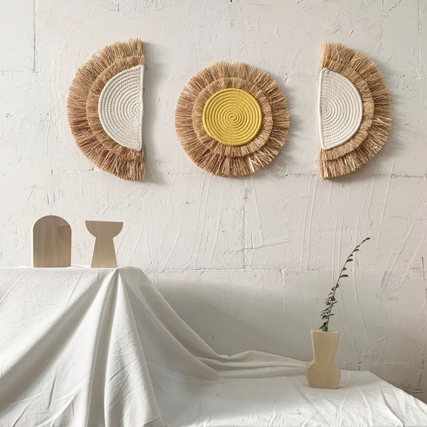 Vintage Sun Straw Wall Art
