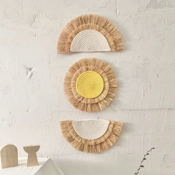 Vintage Sun Straw Wall Art