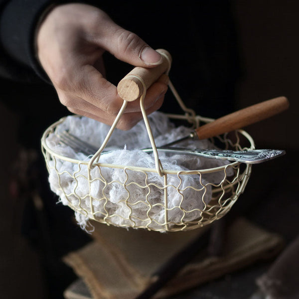 Vintage Wrought Iron Basket