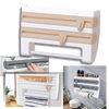 All-In-One Wall Mounted Kitchen Organizer For Paper Towels Foil And Wrap