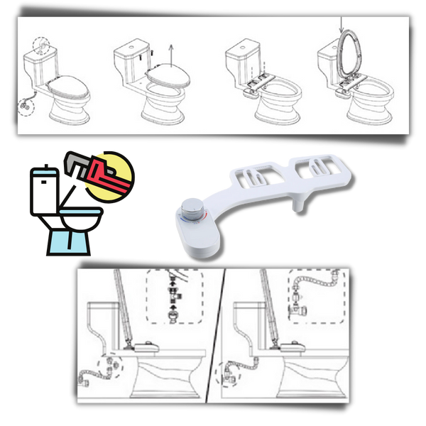 Eco Friendly Bidet Attachment With Adjustable Spray For Cleanliness