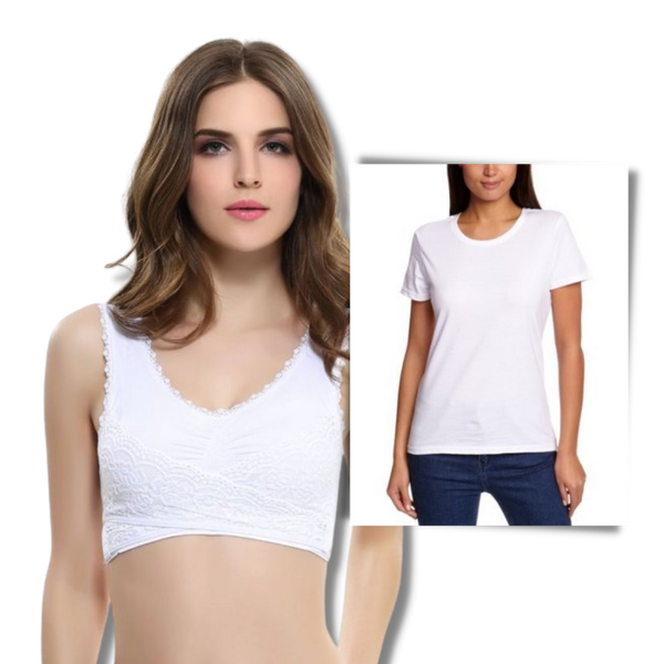 Posture-Boosting Seamless Wireless Lace Push-Up Bra