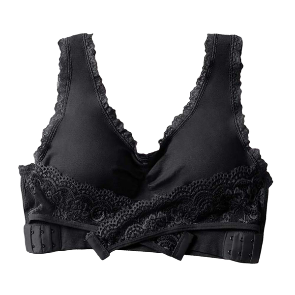 Posture-Boosting Seamless Wireless Lace Push-Up Bra