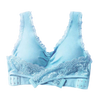 Posture-Boosting Seamless Wireless Lace Push-Up Bra