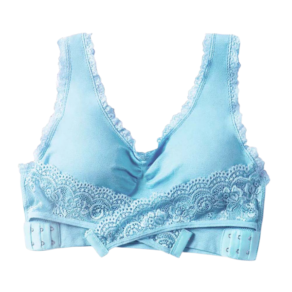 Posture-Boosting Seamless Wireless Lace Push-Up Bra