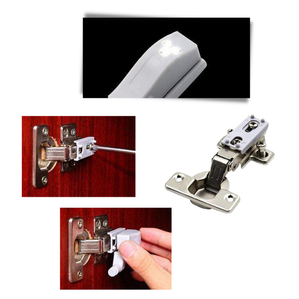 Wireless Hinge LED Cabinet Lights Pack Of Ten Easy Install Energy Saving