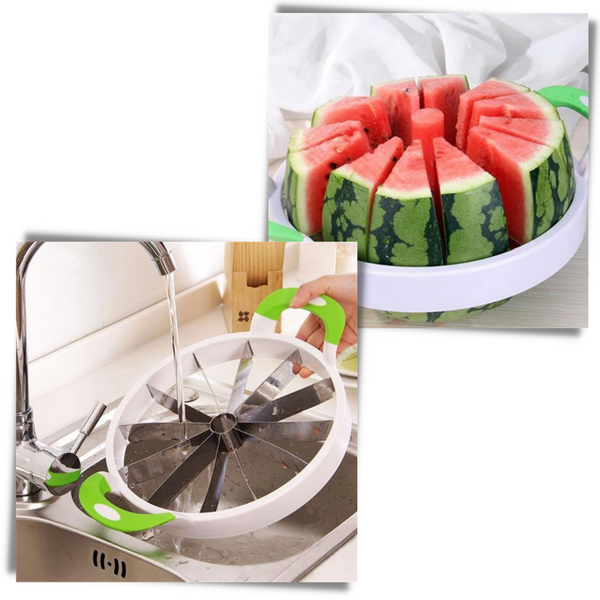Watermelon And Fruit Slicer With Non Slip Handles For Even Slices