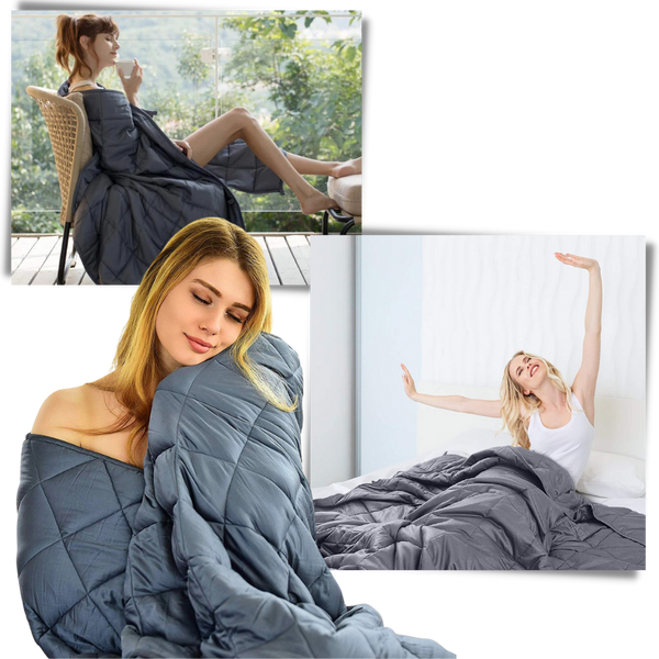 Luxurious Weighted Blanket With Deep Pressure Therapy For Better Sleep