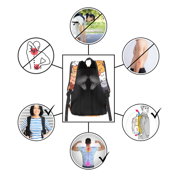Chic Cat Inspired Daypack With Ample Room And Locking Zippers