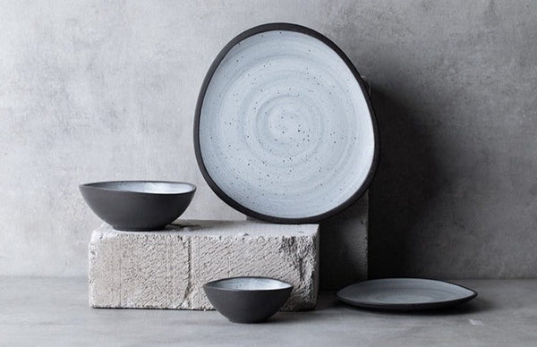 Whipped Pebble Bowl & Platter Set