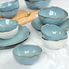 White & Blue Shell Porcelain Plates & Bowls