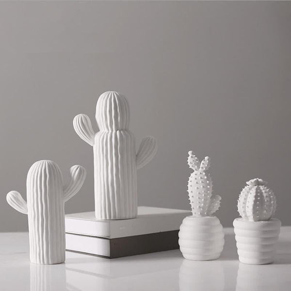 White Porcelain Cactus Collection
