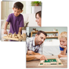 Wooden Dice Game for Learning Math and Family Fun Activities