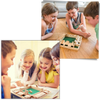 Wooden Dice Game for Learning Math and Family Fun Activities