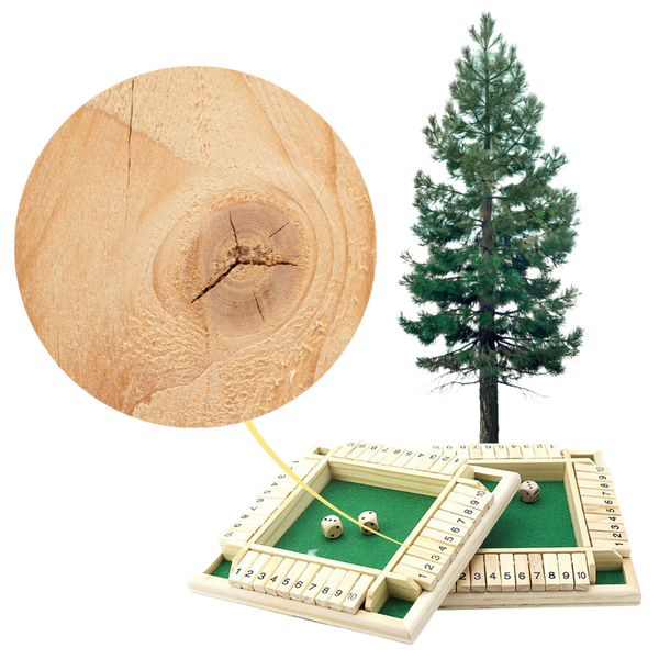 Wooden Dice Game for Learning Math and Family Fun Activities
