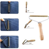 Wooden Handle Pet Hair And Lint Remover With Copper Head For Clothes