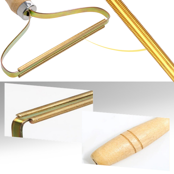 Wooden Handle Pet Hair And Lint Remover With Copper Head For Clothes