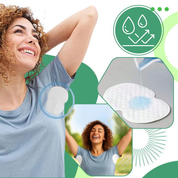 Ultra Thin Absorbent Armpit Sweat Pads for All Day Dry Comfort
