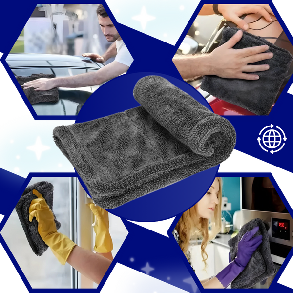 Ultra Absorbent Microfiber Glass Towel for Scratch Free Cleaning