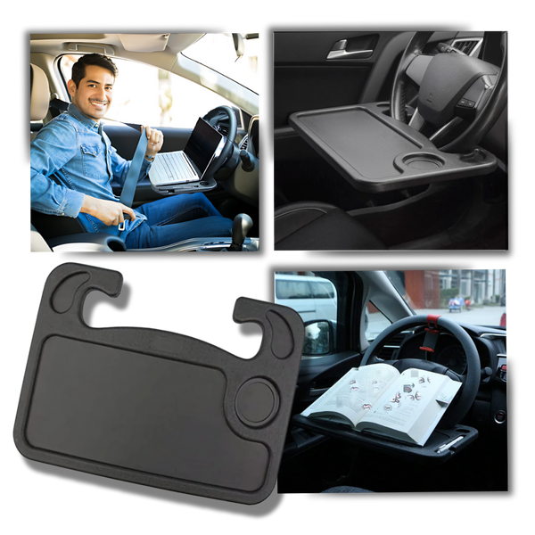 Versatile Steering Wheel Desk for Mobile Office and Dining