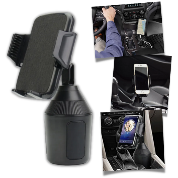 Premium 360 Degree Gooseneck Cup Holder Phone Mount For Hands Free Driving