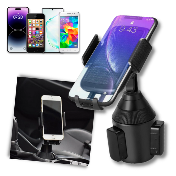 Premium 360 Degree Gooseneck Cup Holder Phone Mount For Hands Free Driving