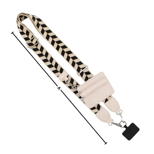 Crossbody Phone Strap With Water Resistant Pouch For Hands Free Carry