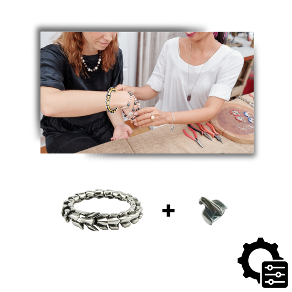 Norse Dragon Bracelet In Marine Grade Steel With Adjustable Fit