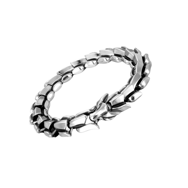 Norse Dragon Bracelet In Marine Grade Steel With Adjustable Fit