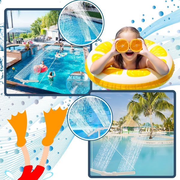 Adjustable Pool Fountain With Waterfall For Cooling Effect Outdoors