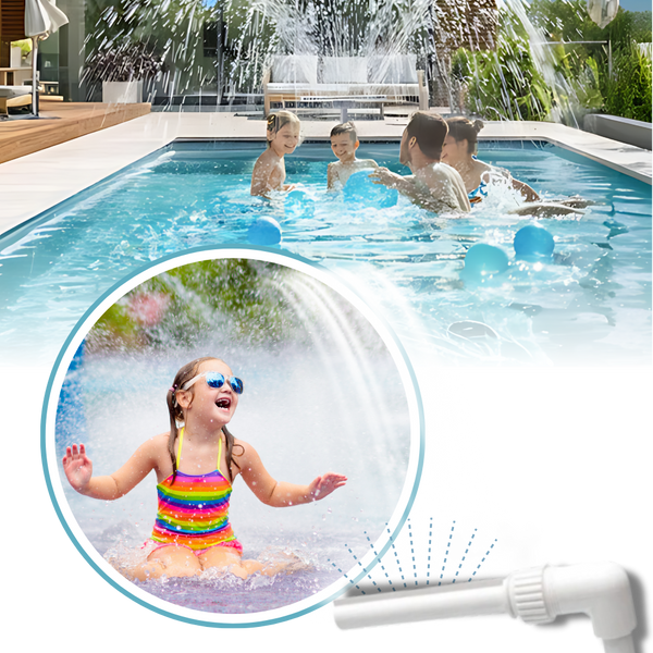 Adjustable Pool Fountain With Waterfall For Cooling Effect Outdoors