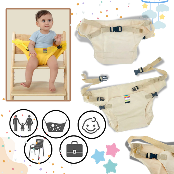 Portable Adjustable Baby High Chair For Secure On The Go Dining