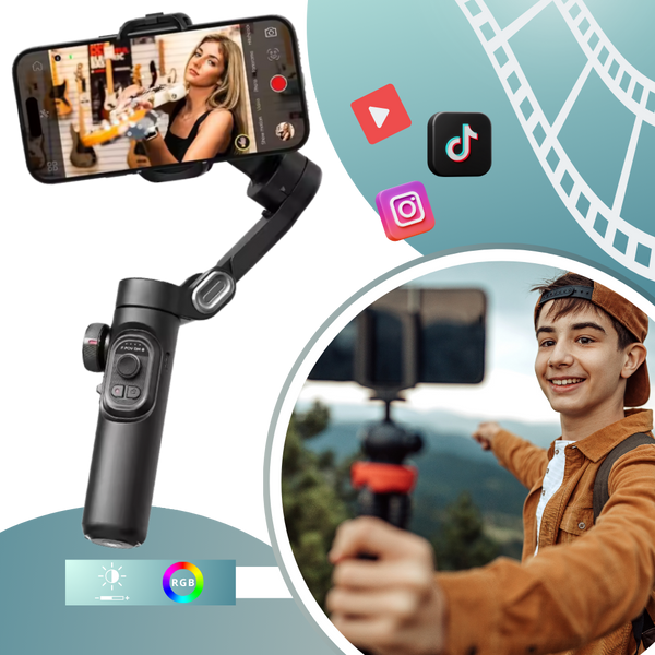 Smart AI Tracking Phone Stabilizer For Smooth Three Axis Pro Quality Video