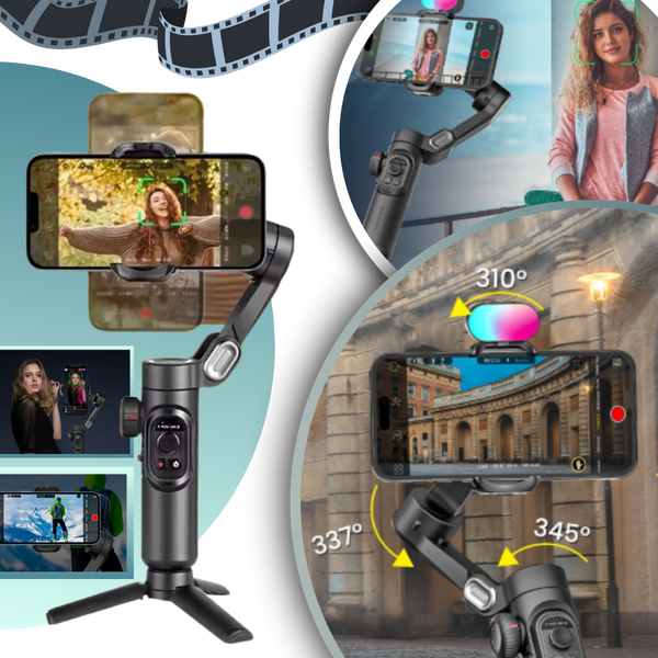 Smart AI Tracking Phone Stabilizer For Smooth Three Axis Pro Quality Video