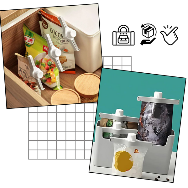 Airtight Chip Bag Clips for Fresh Snacks with Mess Free Dispensing