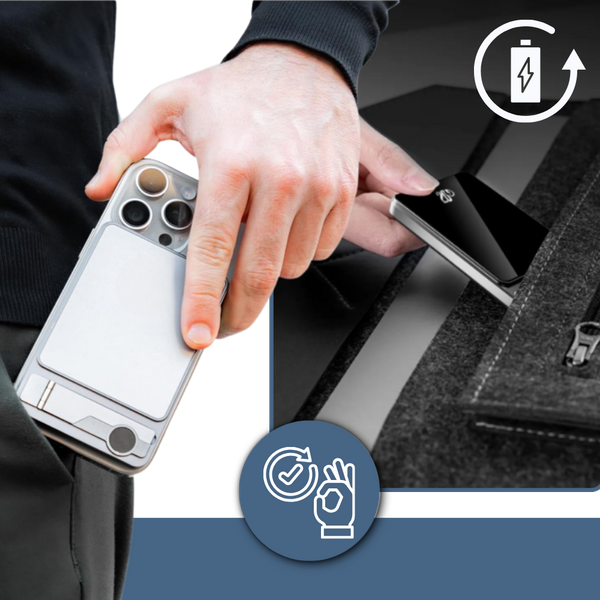 Slim Magnetic Power Bank With Foldable Kickstand And Dual Charging
