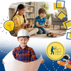 Wooden STEM Construction Kit for Kids Learn by Assembling Ten Models
